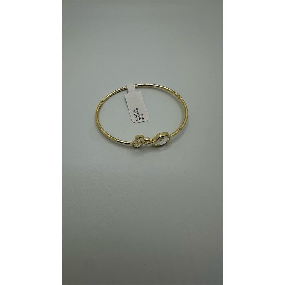 New Real Simple Talia Bracelet Goldtone Clear Crystals Adjustable Style … - Picture 2 of 3